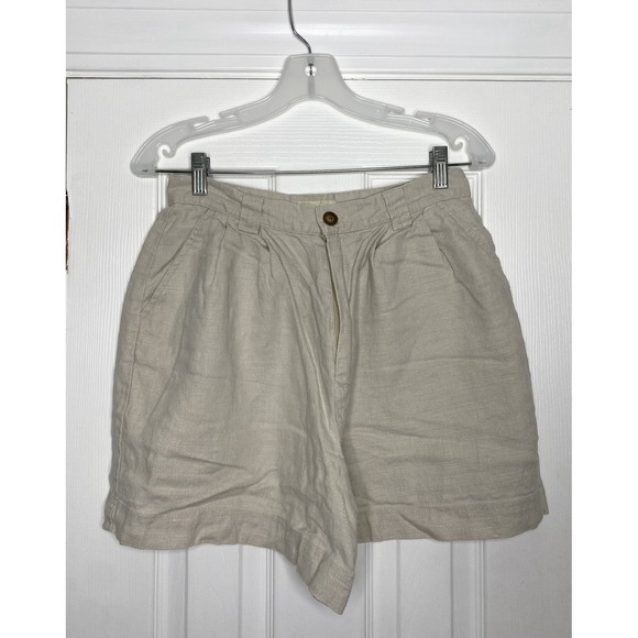 GAP Pants - Vintage Gap Women's‎ 100% Linen High Rise Shorts Beige 10- Read